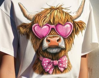 Howdy Valentine PNG, Valentine’s Day Highland cow png, Valentine Coquette Png, Highland Cow png, Valentine png, Funny Valentine sublimation