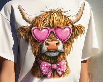 Valentines Highland Cow Png,Highland Cow png,Valentine cow png,Heifer Valentine Png,Valentine's Day, Love Png, Western Valentine png,Cow png