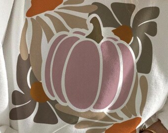 Pink Pumpkin Png, Boho Floral Fall Png, Retro Fall Png, Boho Autumn Png, Pumpkin Season Png, Boho Pumpkin Png, Fall Sublimation, Floral