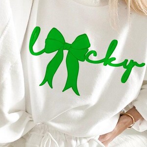Lucky coquette bow PNG, Lucky St.Patricks Day Coquette Png, St Patricks day png, Lucky png, St Patrick Bow Png, St Pattys day png, Girl png