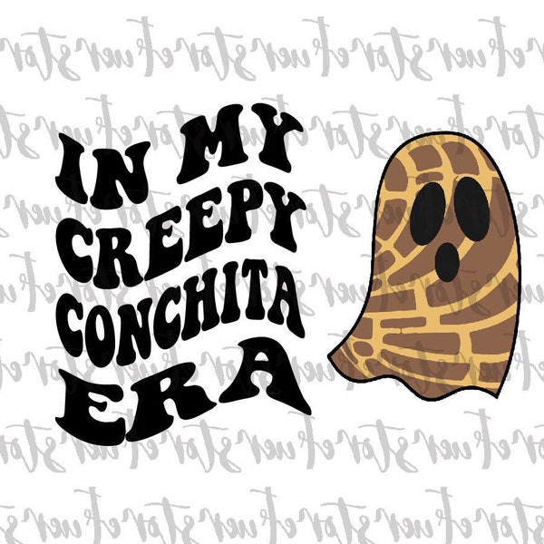 In My Creepy Conchita Era PNG, Mexican Ghost png, Concha png, Concha ghost png, Spooky Era png, Conchas cucuys PNG - 2 PNG files