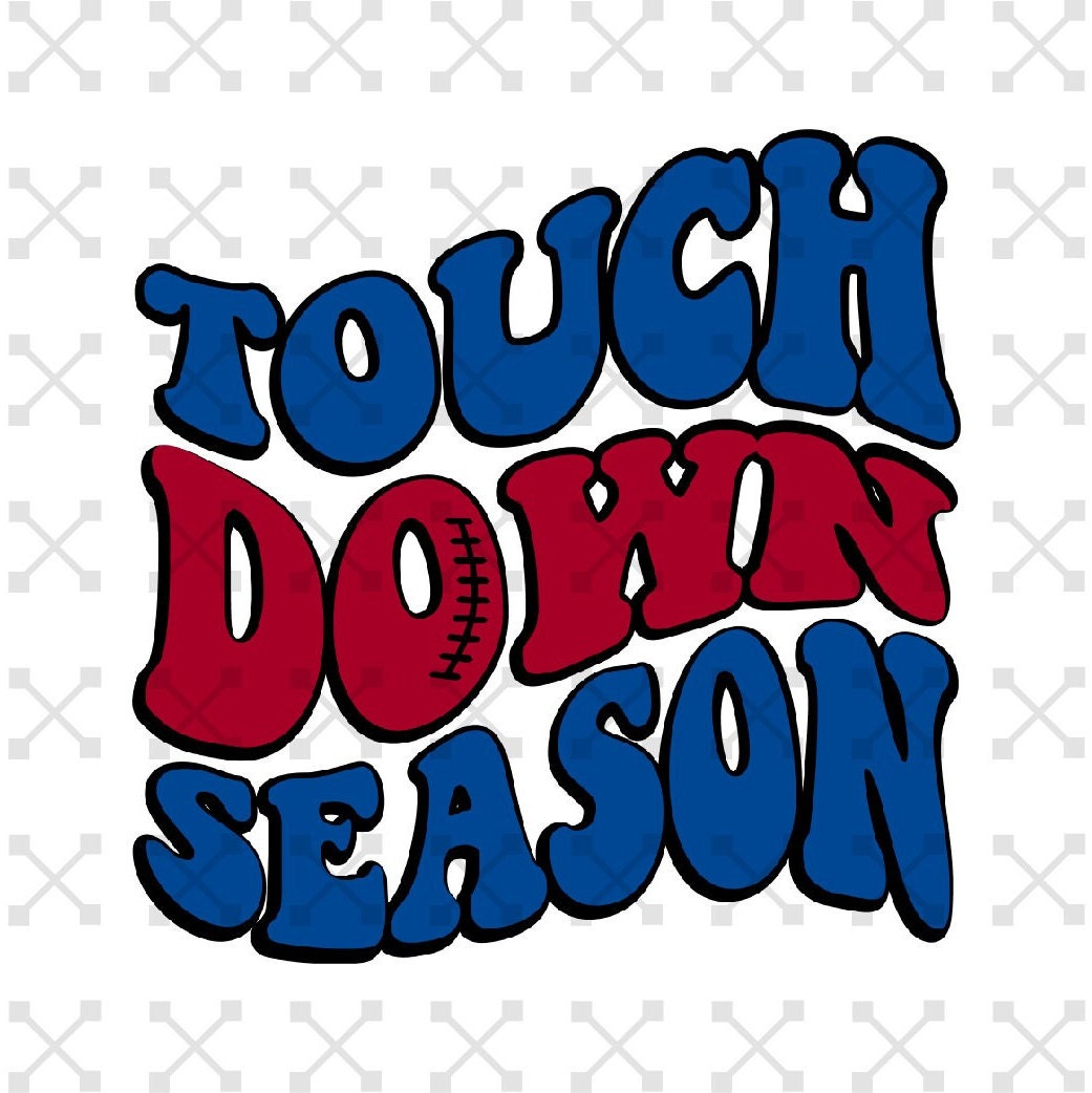 Touchdown Logo Blue Touchdown Season Png, Game Day Png, Red and Blue Football Png, Football ...