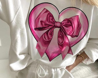 Valentine Heart witn coquette bow png, Valentines day png, Valentine coquette, coquette  bow png, Valentine png, Love png, Heart png,bow png