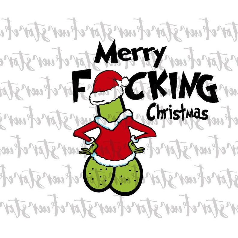 Sweatshirt 'Merry Fucking Christmas' - Père Noël Montrant Le Majeur, Humour Décalé, Cadeau Noël Adulte