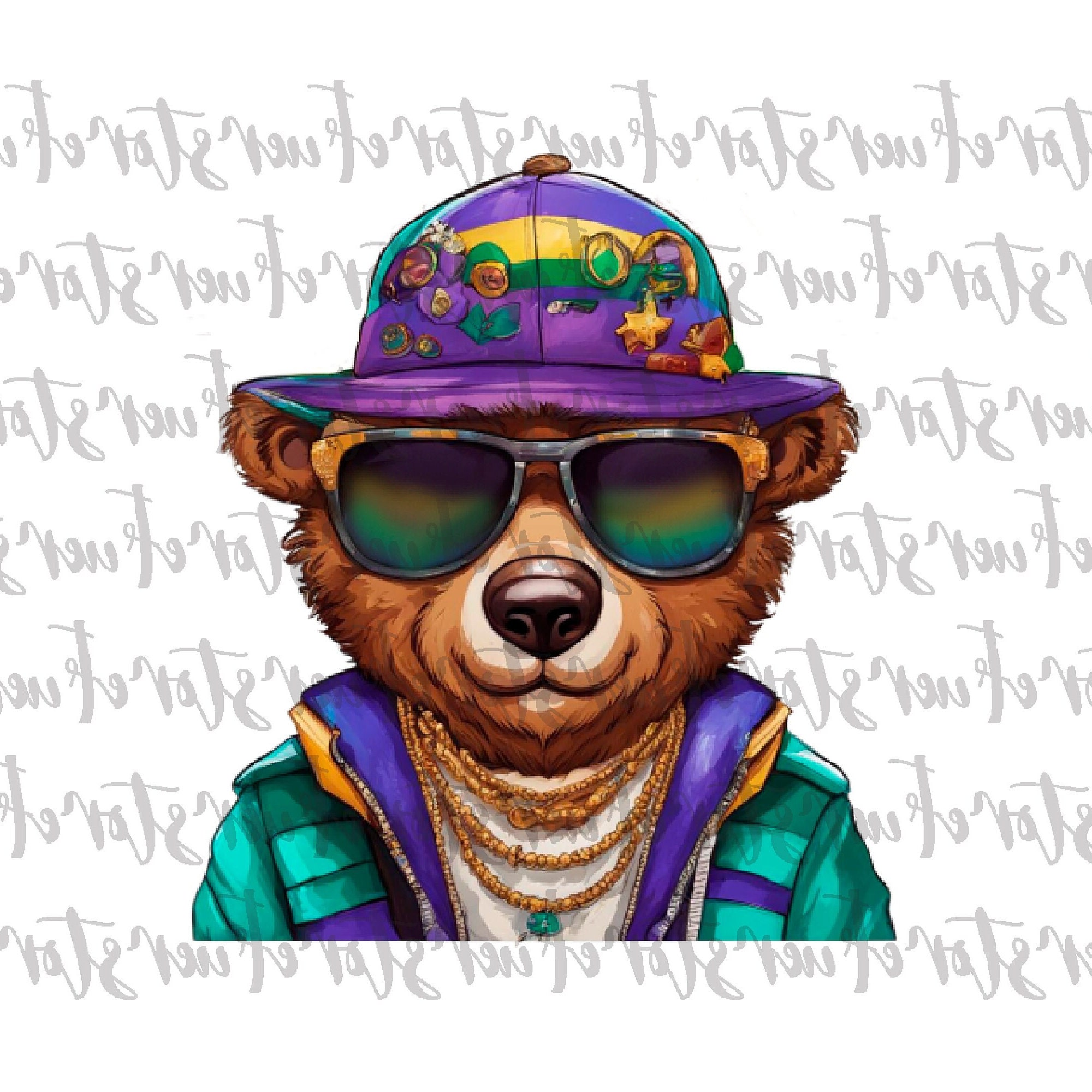 mardi gras teddy bear