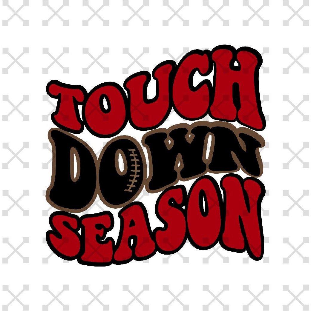 Touchdown Red Touchdown Season Png, Red and Black Football Png, Game Day Png ...