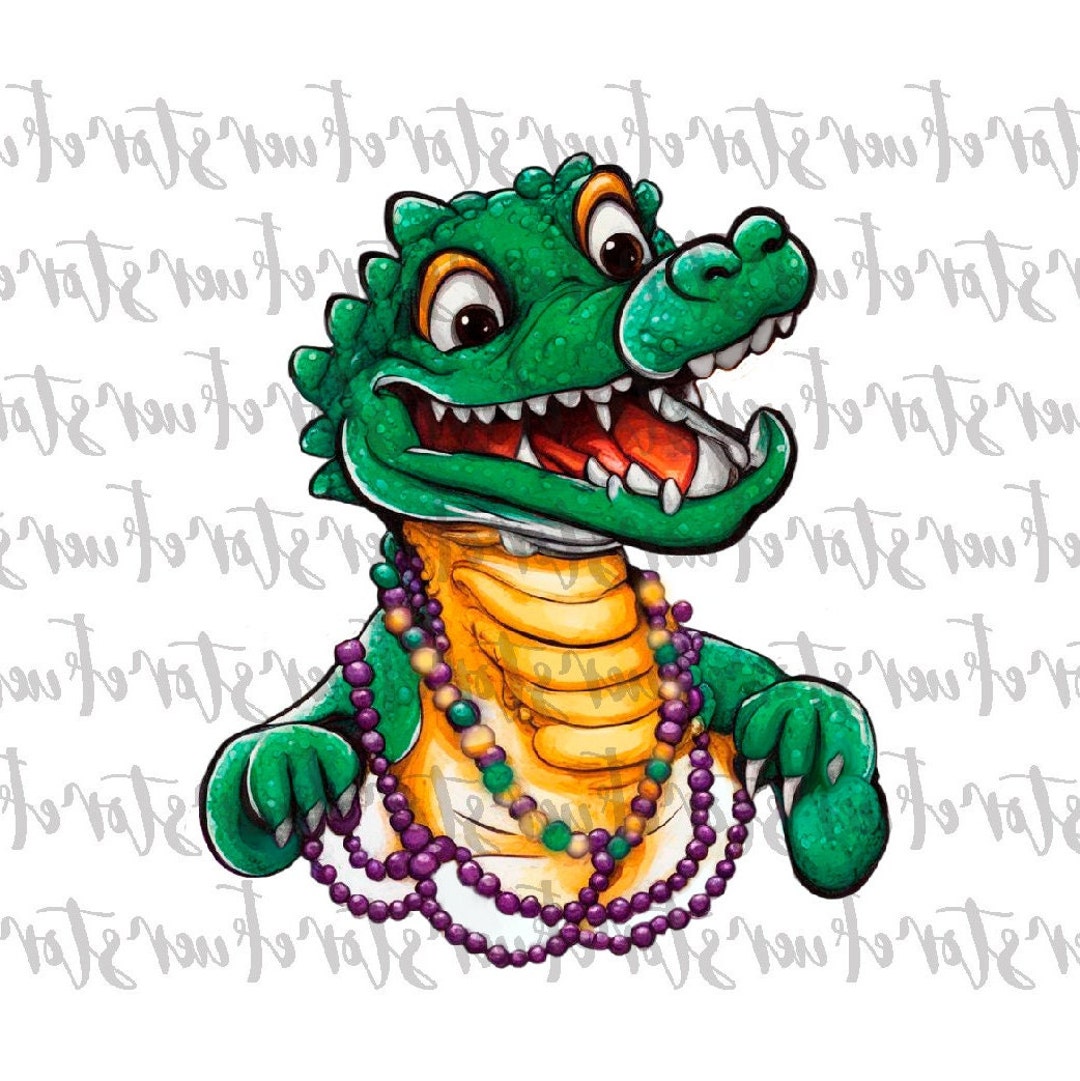 mardi gras alligator tattoo