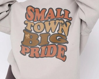 Small Town Big Pride PNG, Football png, Game day png, coquette bow football png, Football Season Png, Retro Football png, Football Mom Png