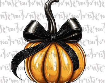 Pumpkin png, Black bow png, coquette bow png, coquette halloween png, Pumpkin spice png, Aesthetic png, Spooky season png, Halloween PNG