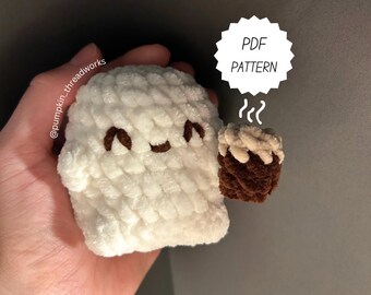 Monstruo de chocolate caliente a crochet PATRÓN SIN COSTURA, lindo malvavisco