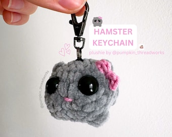 Trieste hamster sleutelhanger, hamster knuffel, gehaakte hamster, hamster tiktok meme