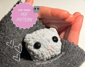 Sad hamster no-sew CROCHET PATTERN, tiny pocket hamster