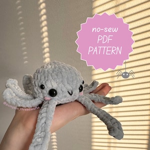 Octopus spider CROCHET PATTERN, no-sew pattern, amigurumi