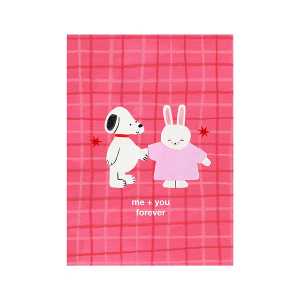 Me + you forever A6 art print