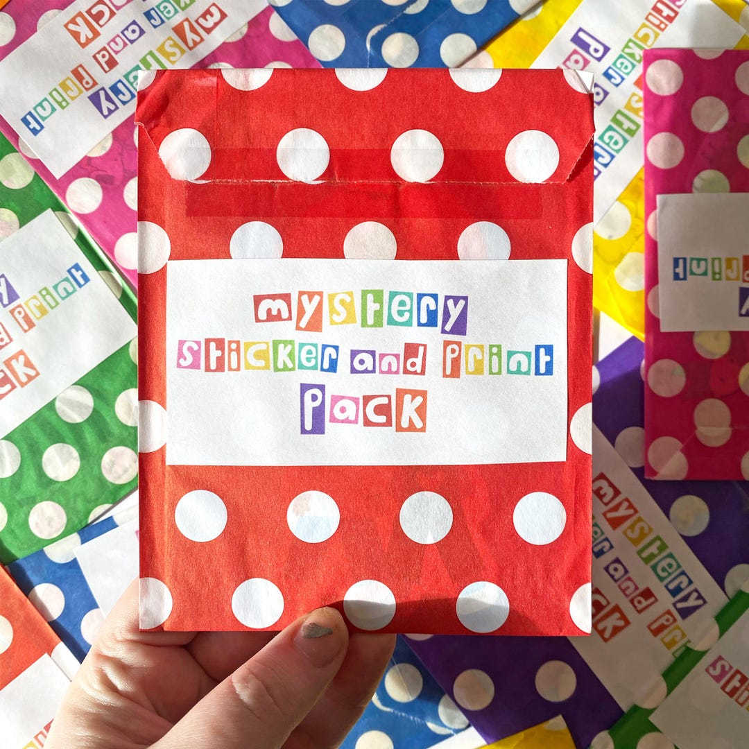 Mystery Kawaii Sticker and Art Print Pack - Blind Bag / Random ...