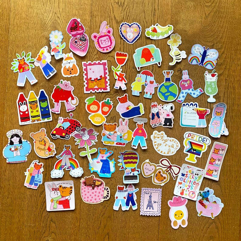 Mystery Kawaii Sticker and Art Print Pack - Blind Bag / Random ...
