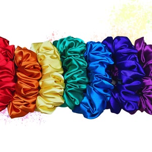 Handmade scrunchies silk hair essentials colorful accessories for women gift ideas for her trendy hair ties bridesmaid hair accessories