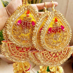 Indian Beautiful Colorful Shubh Labh Hangings For Decor Your Home and For Party Decorations Auspicious for Home Festival Gift Diwali Gift