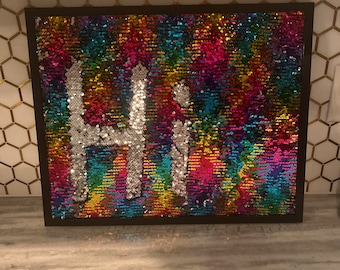 Flip Sequin Board - Sensory Board 16x 20 inches
