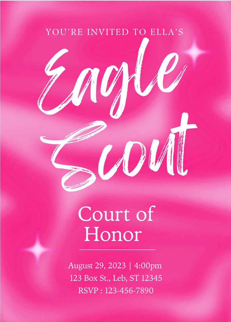 Eagle Scout Court of Honor Invite Etsy