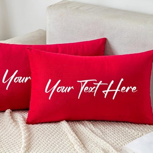 Custom Pillow, Custom Burlap Pillow, Custom Text Pillow, Personalized Pillow, Custom Name Pillow, Custom Pillow Cover, Custom Throw Pillow image 5