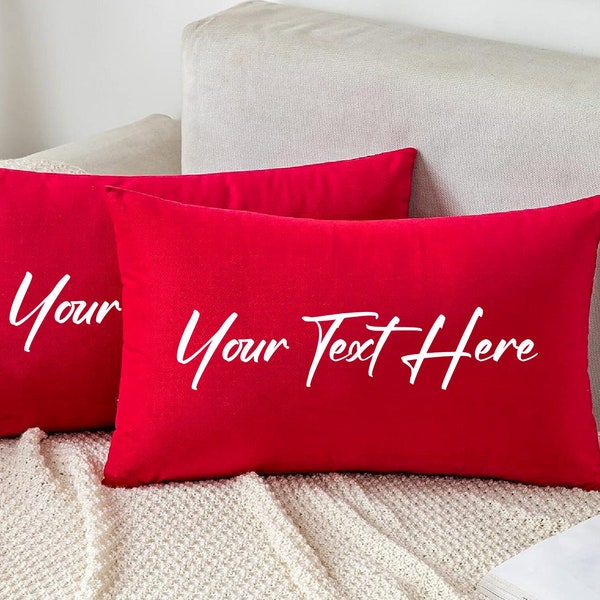Custom Pillow, Personalized Text Pillow, Custom Text Pillow, Personalized Pillow, Custom Logo Pillow, Personalized Gift, Custom Pillowcase