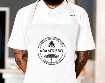 Custom Apron, Personalized Apron, Custom Bbq Apron, Apron With Pockets, Barbeque Apron, Kitchen Apron, Chef Apron, Apron for Men, Grill Gift