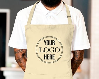 Personalized Logo Apron, Custom Apron, Company Logo Apron, Bulk Custom Apron, Chef Apron, Cafe Apron, Restaurant Apron, Cooking Apron