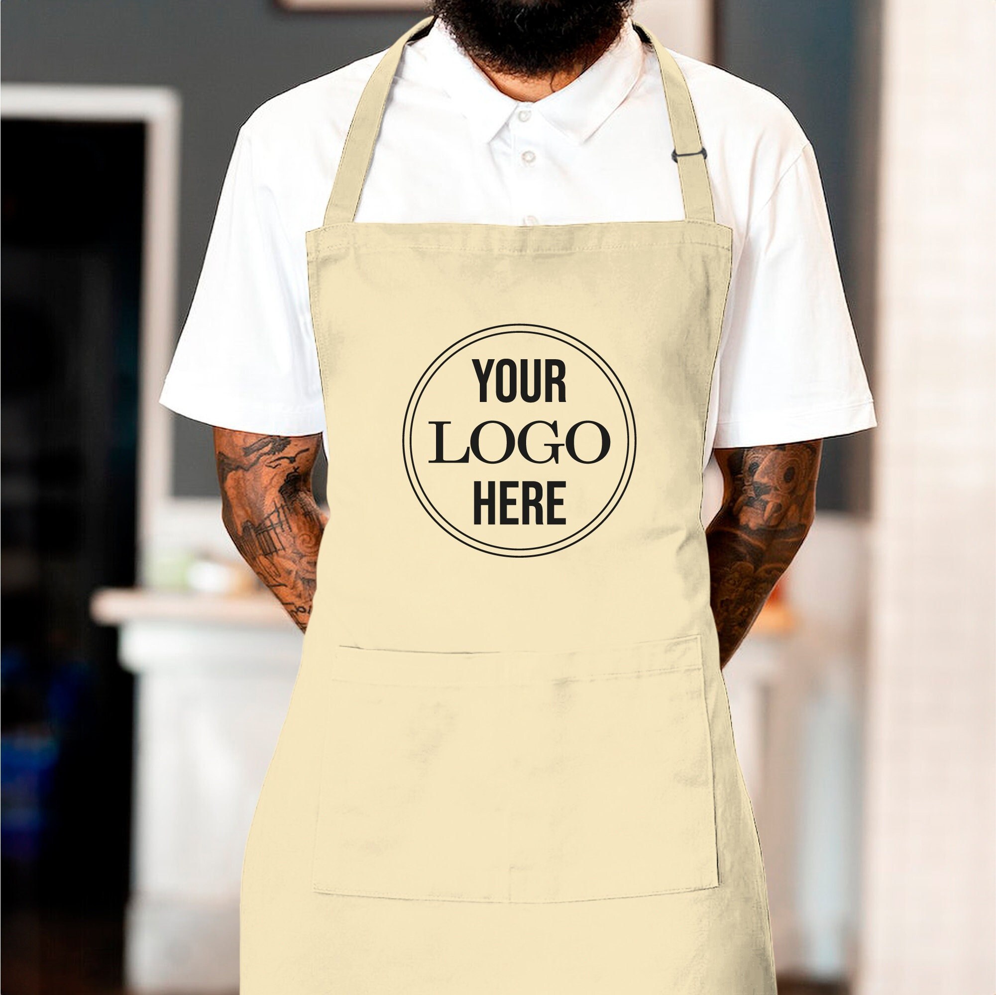 Personalized Logo Apron, Custom Apron, Company Logo Apron, Bulk Custom
