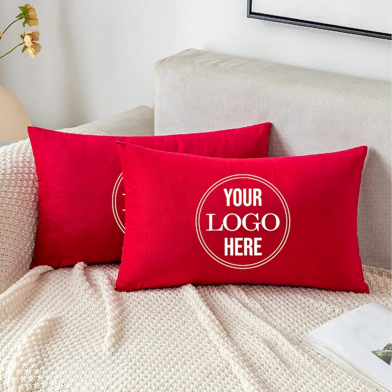 Personalized Logo Pillow, Custom Pillow, Decorative Pillow, Office