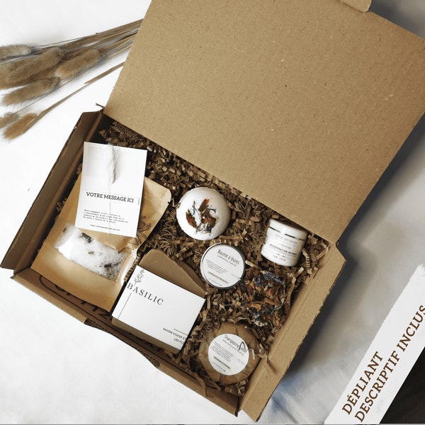 Coffret cadeau personnalisé d’aromathérapie, Kit de soins artisanaux bain & soins, Boite découverte ambiance spa, Set bien-être pour femmes