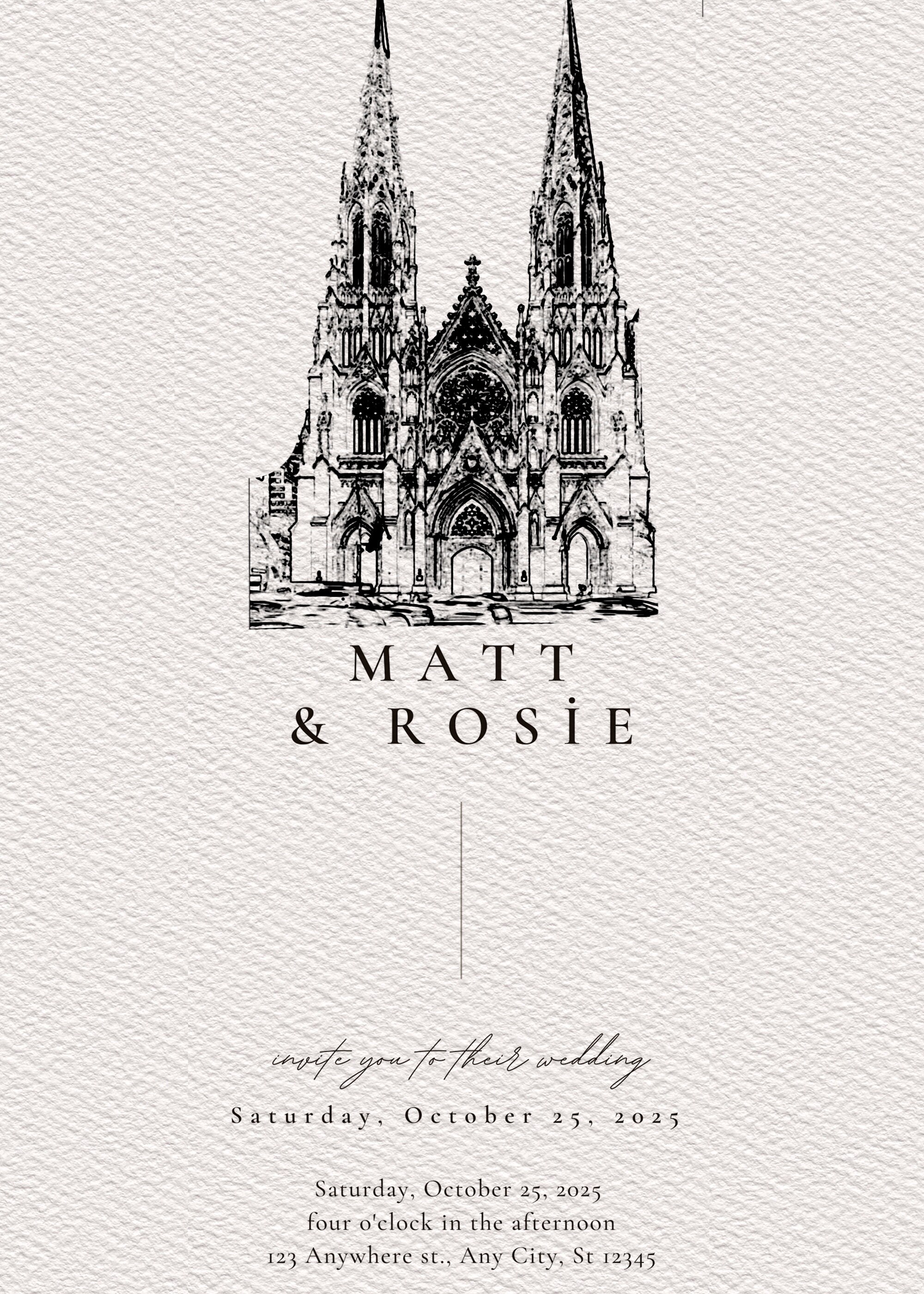 Custom Wedding Venue Drawing Illustration Digital Download - Etsy