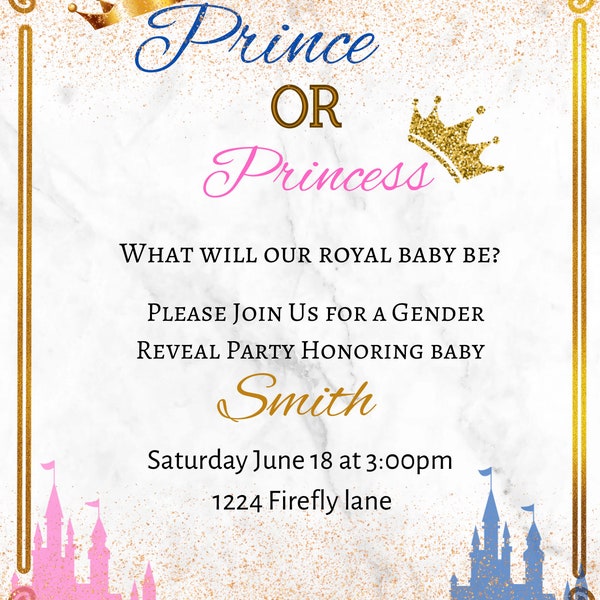 Prince Or Princess Gender Reveal