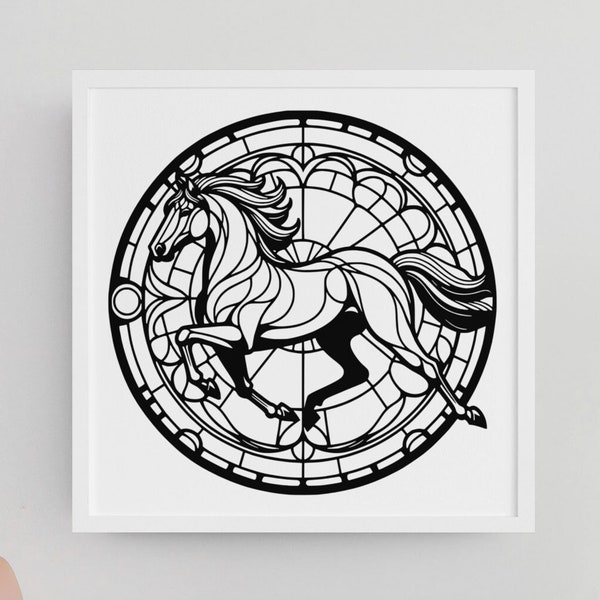 Horse | svg, png, pdf, jpeg | Paper Cutting Template, Cricut Template, Silhouette Template, Laser Engraver Template