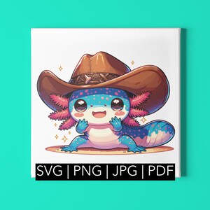 Clipart axolotl lunatique - Adorable animal de compagnie aquatique pour projets DIY | svg, png, pdf, jpeg