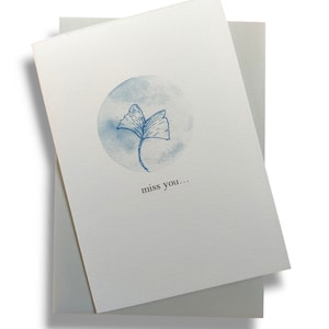 Cartes pliantes / cartes de vœux / deuil, condoléances, aquarelle