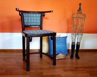 Chair Bat, Josef Hoffmann, Thonet, upholstery restored