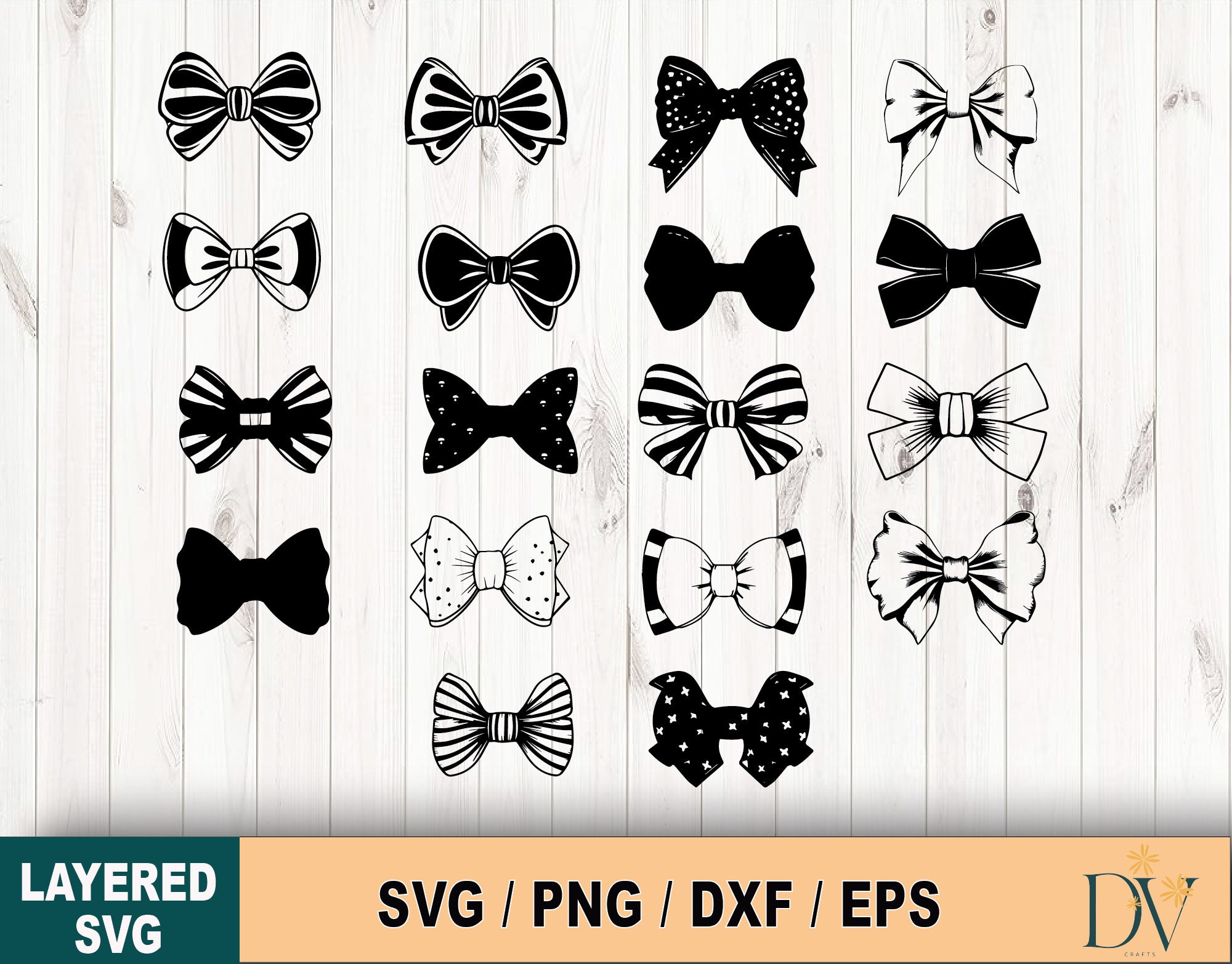 Ribbon Bow SVG Bundle Ribbon SVG Bow Svg Present Svg Bow - Etsy