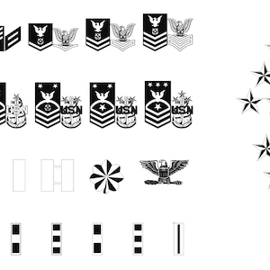 US Navy rang SVG-, DXF- en Lbart-bestanden