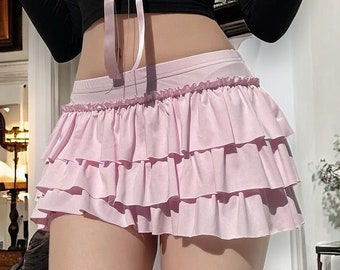 Femboy Skirt / Thin Low-waisted Mini Skirt / Femboy Lingerie / Sissy Lingerie for Men