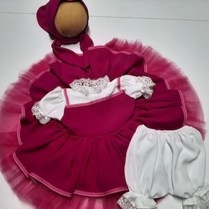 Handmade Masha Girls' Costume Fairy Tale Inspired Dress for Birthday & Halloween image 6