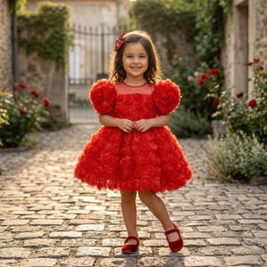Scarlet Red Dress 12 Months - Etsy