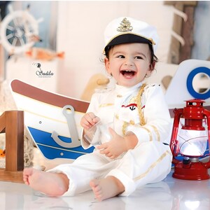 Handmade Sailor Costume for Boys First Quality Gift for Halloween and Birthday Premium Costume for Photography Props image 2