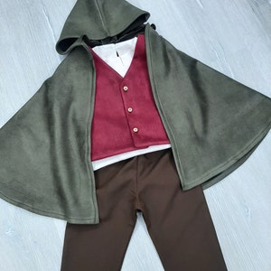 Handmade Medieval Costume for Boys, Medieval Cosplay Baby Suit, Suit for Halloween & Birthdays image 7