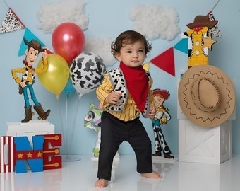 Handmade Cowboy Costume for Kids - Western Cowboy Theme Costume for Birthday and Halloween - Ranch Boy Photo Props Outfit