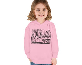 Alice in Wonderland Mad Tea Party Toddler Hoodie - John Tenniel Lewis Carroll 1865 Vintage-Inspired Children Pullover Hoodie Wonderland Gift