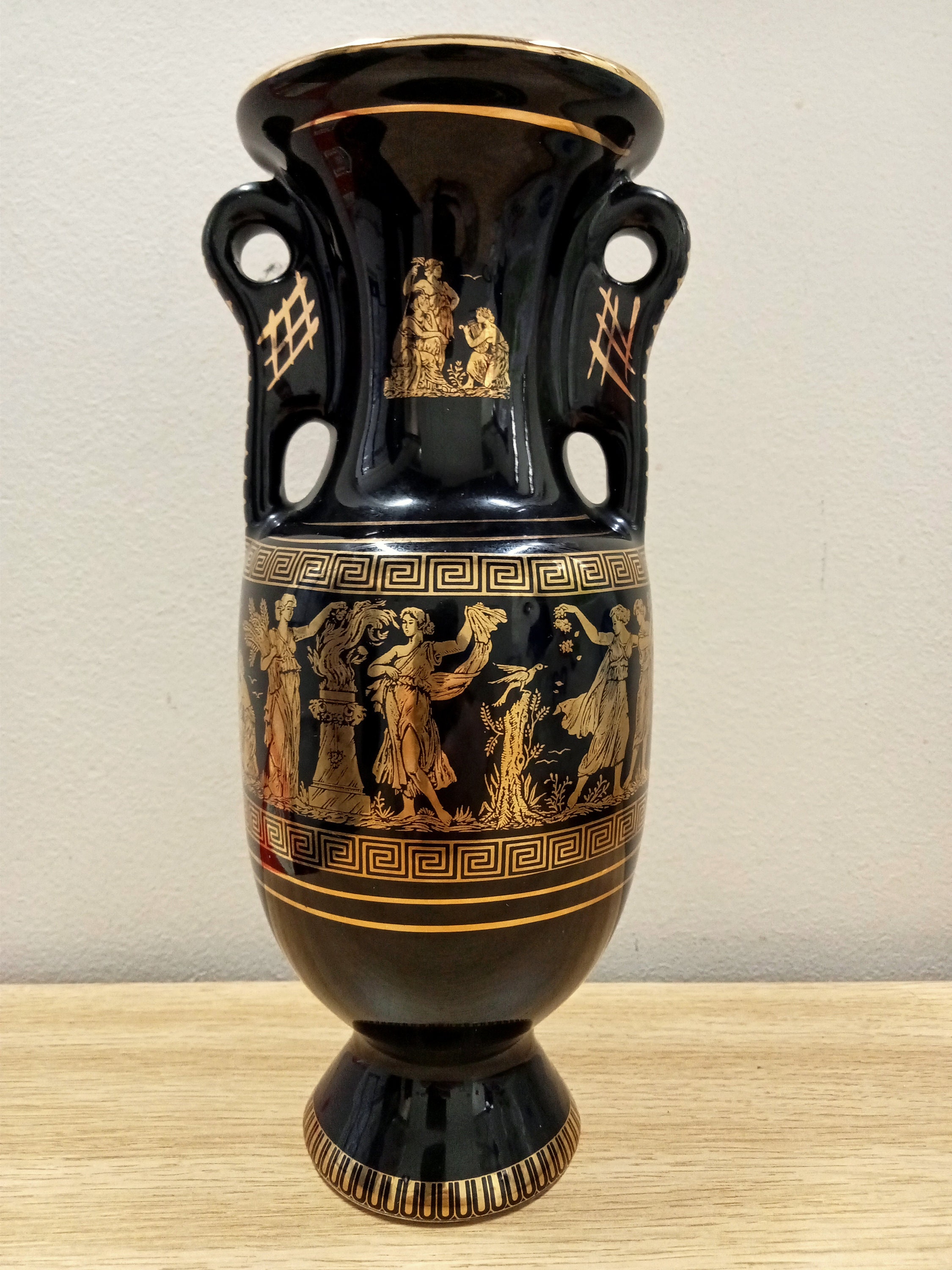 Handmade Greek Vase, in 24k Gold Plated. ST Etsy
