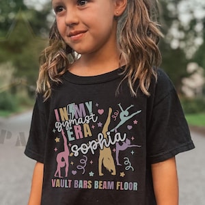 Camiseta de gimnasta personalizada, camiseta de gimnasta personalizada, barras de salto, suelo de viga, camiseta de gimnasia para niños, camiseta de gimnasia para niñas, regalo de gimnasta