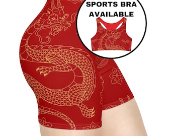 Chinese New Year Women's Biker Shorts, Chinese New Year 2024, Year Of the Dragon, Chinese New Year Outfit, Chinese New Year Gift, New Year