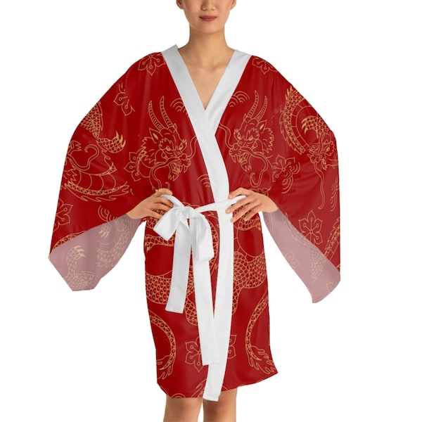 Year Of The Dragon Kimono Robe, Chinese New Year, Year Of The Dragon 2024, Year Of The Dragon Outfit, Lunar New Year Gift, 2024 New Year